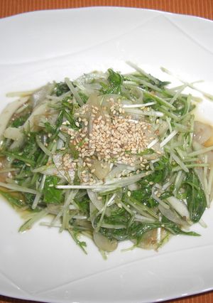 ｼｬｷｼｬｷ水菜と新たまねぎｻﾗﾀﾞ-レシピのメイン写真