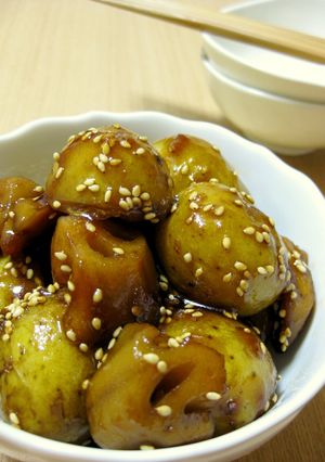 新じゃがとレンコンのごま入り煮っころがし-レシピのメイン写真