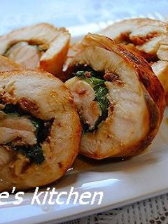 簡単!電子レンジで大葉味噌チキンロール-レシピのメイン写真