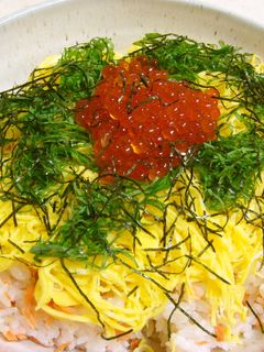 秘伝♪サケとイクラのちらし寿司-レシピのメイン写真