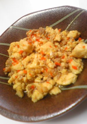 我が家の味！ご飯にのせたい炒り豆腐-レシピのメイン写真