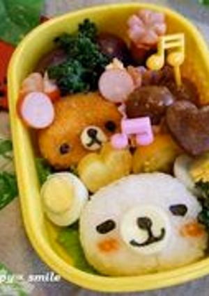 キャラ弁　コリラックマ弁当-レシピのメイン写真