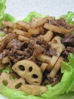 ☆牛肉とれんこんの炒め物☆-レシピのメイン写真