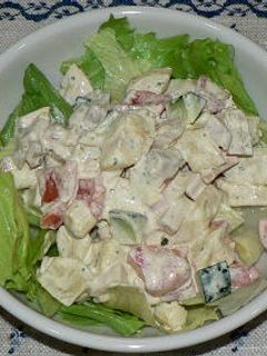 蒸し鶏と野菜のレモンマヨネーズサラダ-レシピのメイン写真