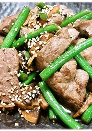 牛レバーとニンニクの芽オイスター炒め-レシピのメイン写真