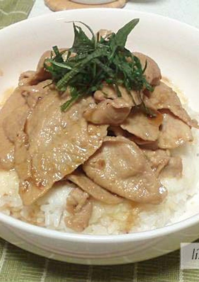 ☆簡単☆　豚の梅照りとろろ丼-レシピのメイン写真