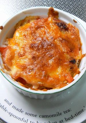 チーズトマト＆マヨ桃ラーのドリア風-レシピのメイン写真