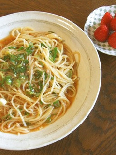ねぎたっぷり簡単マーボーパスタ-レシピのメイン写真
