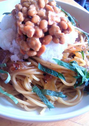 卵ナシでもウマ〜☆納豆の醤油風味和ぱすた-レシピのメイン写真