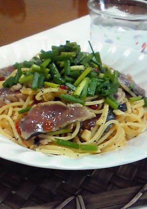 かつおのたたきDEパスタ☆-レシピのメイン写真