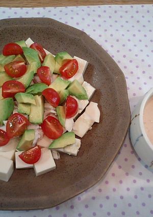 豆腐とアボカドのオーロラソースサラダ-レシピのメイン写真