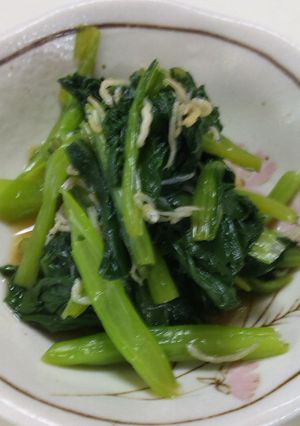 小松菜としらすの辛子酢醤油和え-レシピのメイン写真