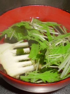 水菜と筍のお吸い物☆-レシピのメイン写真