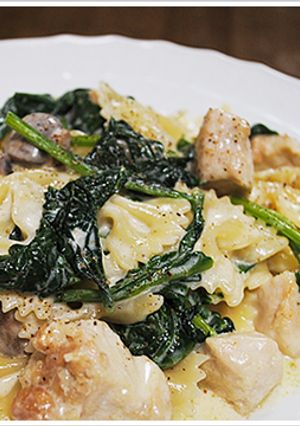 鶏ときのこのクリームソースのパスタ-レシピのメイン写真