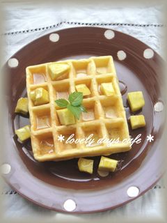 ワンボウルで簡単!さつまいもワッフル♡-レシピのメイン写真