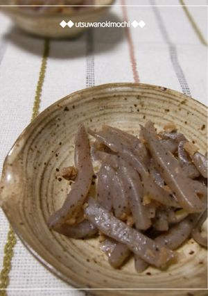 美味☆こんにゃくの生姜とにんにくの塩炒め-レシピのメイン写真