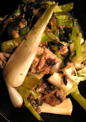 鯖缶とわけぎのオイマヨ炒め-レシピのメイン写真