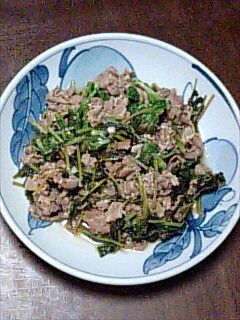 大根菜と豚肉の辛子醤油炒め-レシピのメイン写真