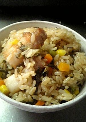 塩昆布と豚バラの炊き込みご飯-レシピのメイン写真