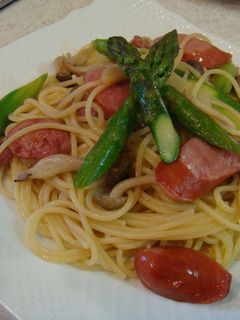 春パスタ♪アスパラ&フランクフルト-レシピのメイン写真