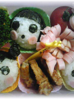 うちの3姉妹 キャラ弁-レシピのメイン写真