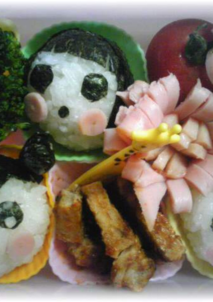 うちの３姉妹　キャラ弁-レシピのメイン写真