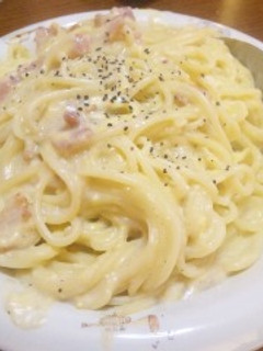 簡単カルボナーラ風クリームパスタ-レシピのメイン写真