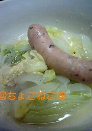 春野菜とｳｲﾝﾅｰの洋風？蒸し煮☆-レシピのメイン写真
