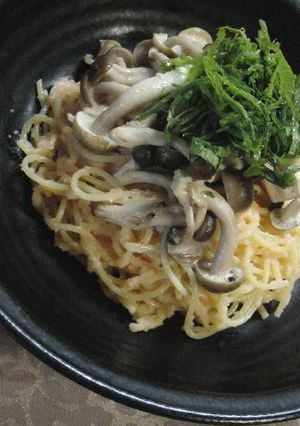 ♡Ｗマヨ和え　シメジ＆明太子パスタ♡　-レシピのメイン写真