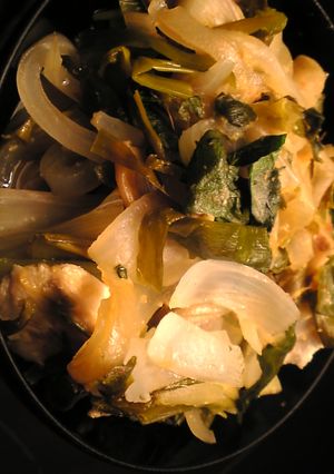 鶏胸肉とわけぎと玉葱のピリ辛味噌生姜炒め-レシピのメイン写真