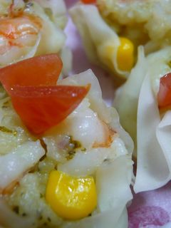 ☆エビのふわふわしゅうまい☆バジル風味♪-レシピのメイン写真