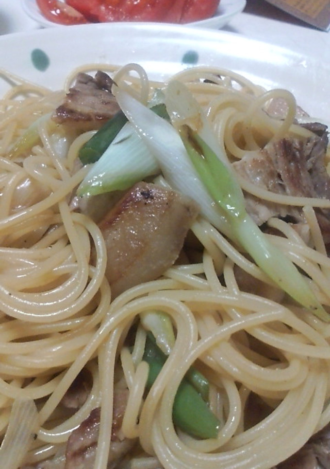簡単！ねぎと豚肉の和風スパゲティ-レシピのメイン写真