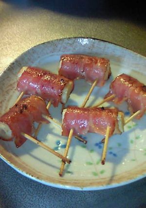 ☆簡単☆ねぎをﾍﾞｰｺﾝでくるくる巻-レシピのメイン写真
