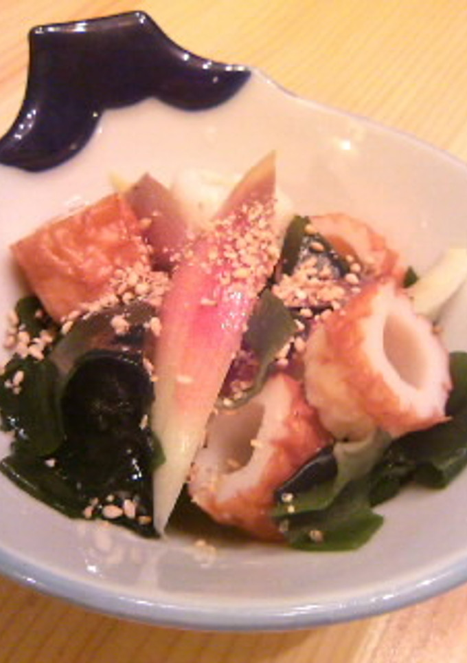 みょうがと竹輪とわかめの酢の物-レシピのメイン写真