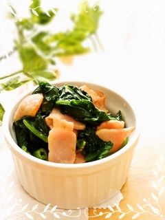 ❤ほうれん草とベーコンのマヨ醤油炒め❤-レシピのメイン写真