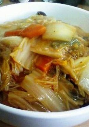 ホタテ・キムチのあんかけ麺-レシピのメイン写真