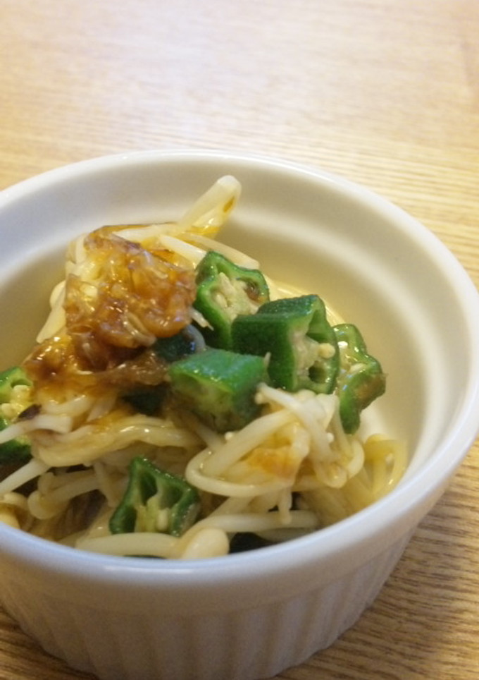 簡単♪おくらとえのきの和え物-レシピのメイン写真