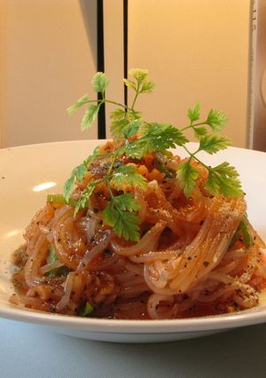 ～簡単・しらたきのトマトソースパスタ～-レシピのメイン写真