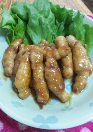 簡単！わが家の豚肉クルクル巻き-レシピのメイン写真