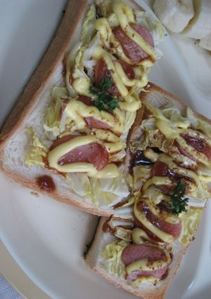 ウインナーで☆照り焼きチキン風トースト-レシピのメイン写真