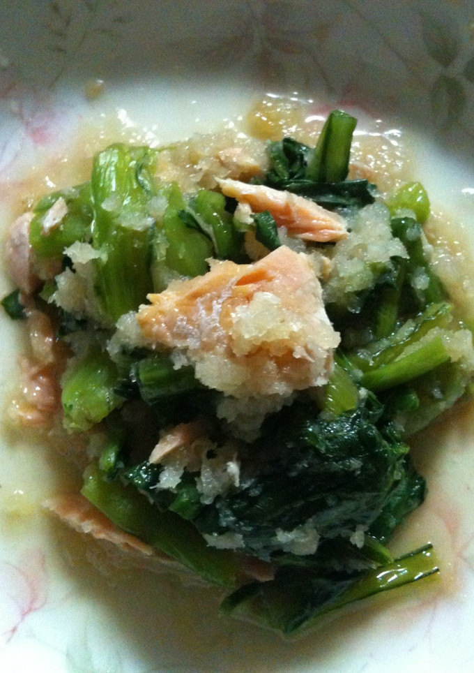 鮭とほうれん草のおろし和え-レシピのメイン写真