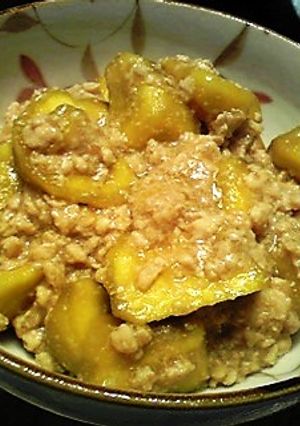 ★さつまいも＆鶏挽肉のオイめんつゆ煮★-レシピのメイン写真