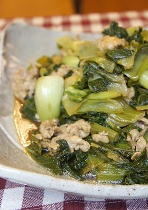美味！チンゲン菜と豚肉のオイスタース炒め-レシピのメイン写真