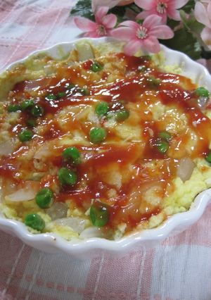 レンジでおから入り野菜たっぷりキッシュ-レシピのメイン写真