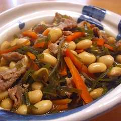 รูปของ ほっこり和み味♪大豆と切り昆布の炒め煮