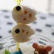うずらの卵でこいのぼり(お魚)