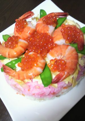 ケーキ風＊ちらし寿司-レシピのメイン写真