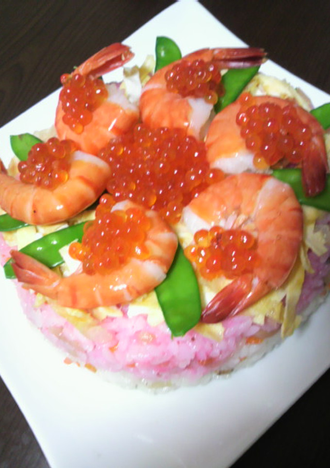 ケーキ風＊ちらし寿司-レシピのメイン写真