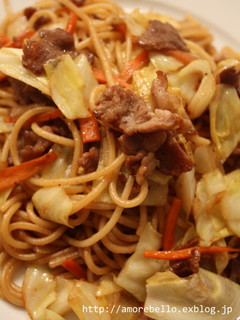 我が家の焼きそば風スパゲティー-レシピのメイン写真