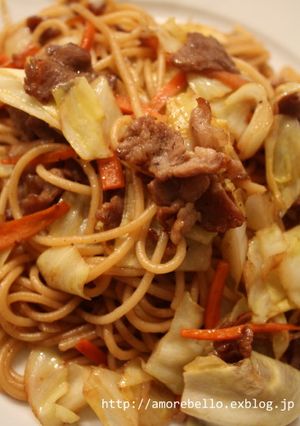 我が家の焼きそば風スパゲティー-レシピのメイン写真